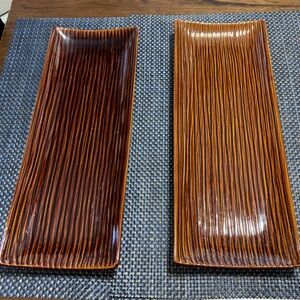 Partylite bamboo plate duo